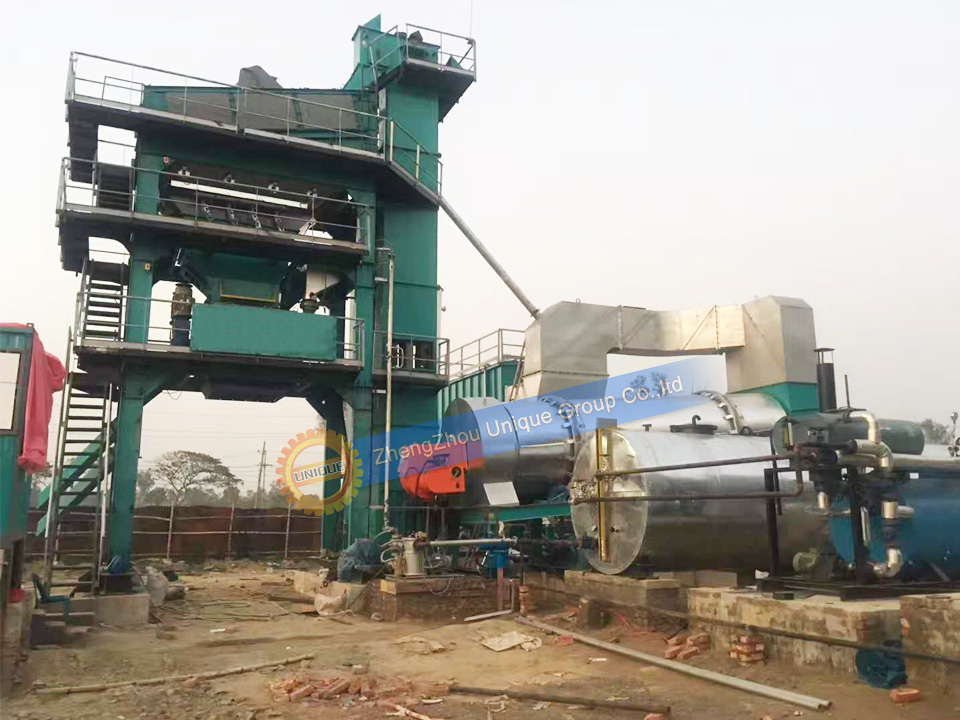 Asphalt mixing equipment treatment method for smoke and dust